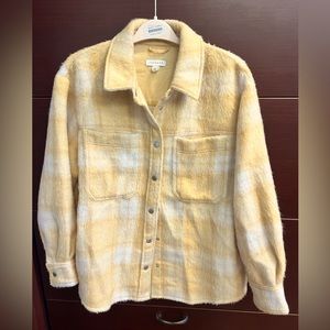 Top shop oversize yellow plaid jacket.